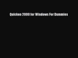 Read Quicken 2000 for Windows For Dummies PDF Online