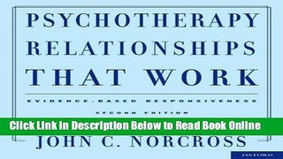 Download Psychotherapy Relationships That Work: Evidence-Based Responsiveness  PDF Free