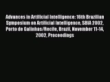 Read Advances in Artificial Intelligence: 16th Brazilian Symposium on Artificial Intelligence