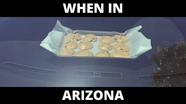 Cuire des steaks et cookies à la chaleur du soleil dans une Lamborghini en Arizona !