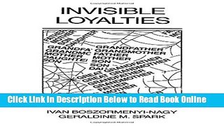 Download Invisible Loyalties: Reciprocity in Intergenerational Family Therapy  Ebook Online