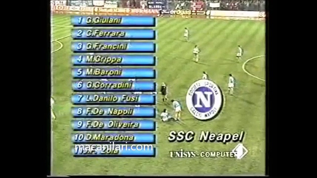06.12.1989 - 1989-1990 UEFA Cup 3rd Round 2nd Leg SV Werder Bremen 5-1 SSC Napoli