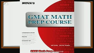 different   GMAT Math Prep Course