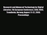 Read Research and Advanced Technology for Digital Libraries: 7th European Conference ECDL 2003