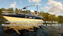1987 MasterCraft Tri-Star 190. Wakeboarding, Connecticut River 9/27/2012: New Toys And  Nice Fails!