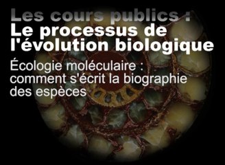 Ecologie moléculaire : comment s'écrit la biographie des espèces (cycle Le processus de l'évolution biologique)