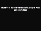 Read Advances in Multivariate Statistical Analysis: Pillai Memorial Volume Ebook Free