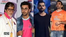 Ranbir Big B attends Pro kabaddi league with Virat and Zaheer