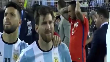 Lionel Messi Crying After The Loss To Chile!