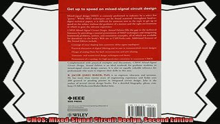 there is  CMOS MixedSignal Circuit Design Second Edition