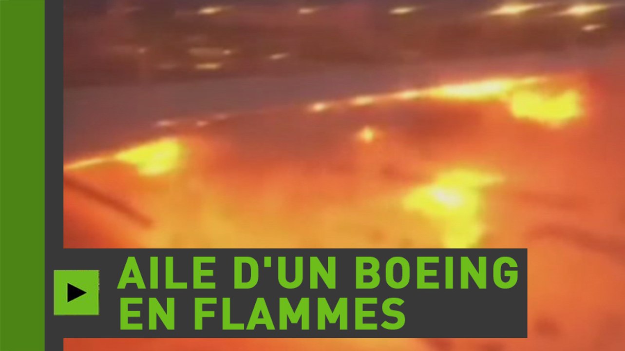 Singapour : Quelques instants après un atterrissage d’urgence, l’aile d’un Boeing prend feu