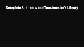 Read Complete Speaker's and Toastmaster's Library PDF Online