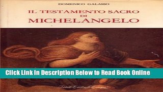 Read Il testamento sacro di Michelangelo  PDF Online