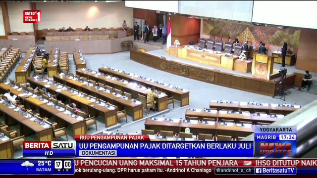 Besok, Rapat Paripurna DPR Bahas RUU Tax Amnesty