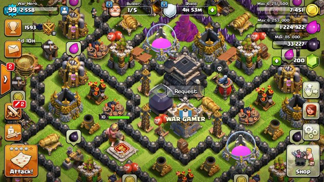 Clash Of Clans - War Attack - Against CUTE BOYS Clan - Dragon, Hog Rider & Lightning spell Attack 26-06-2016