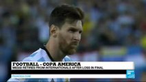 Football: Messi announces he retires from international football after Copa America defeat against Chile