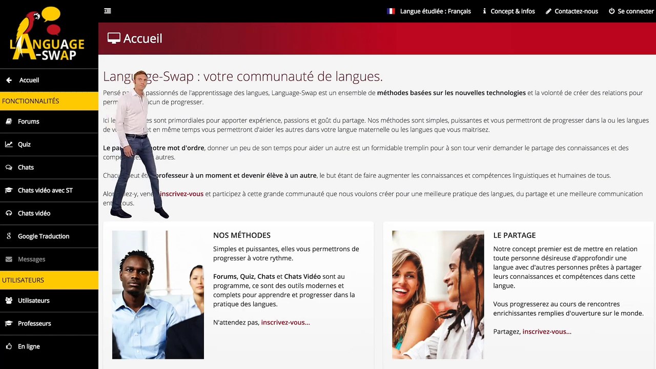 Find tandem partners for languages practicing