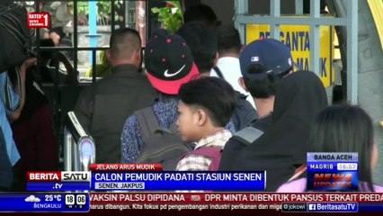 Stasiun Senen Mulai Dipadati Calon Pemudik