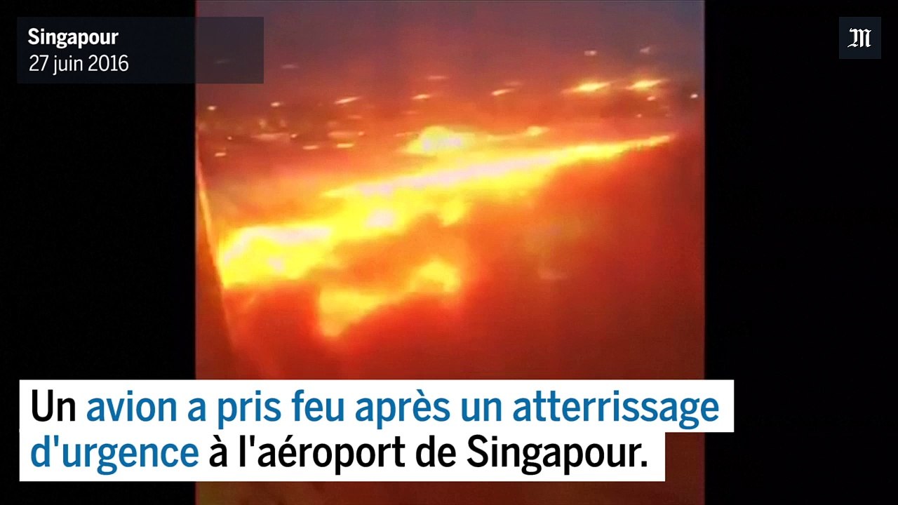 Un avion en feu lors d'un atterrissage d'urgence à Singapour