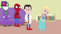 Örümcek Adam Ve Frozen  Elsa  Çocuk TV Show İçin Renkli Şeker Yiyor