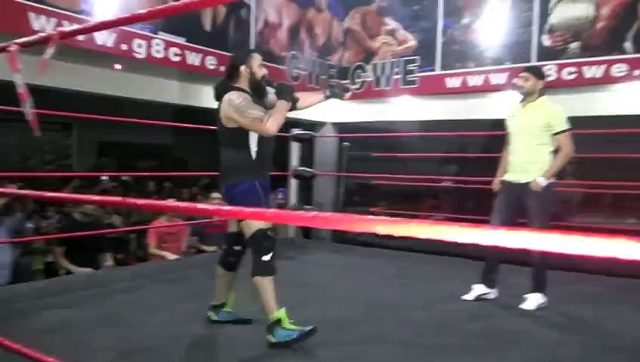 Indian Cricketer Harbhajan Singh Fighting Wrestling Match First time