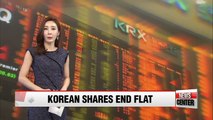 Korean shares end flat on Monday