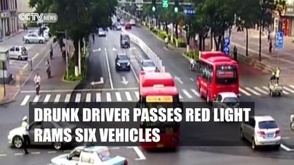 Drunk driver passes red light