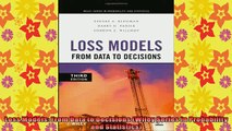 Free Full PDF Downlaod  Loss Models From Data to Decisions Wiley Series in Probability and Statistics Full EBook
