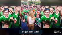Les irlandais filmés dans Bordeaux avec une belle blonde ! Fantastiques supporters !