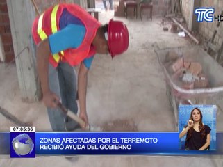 Zonas afectadas por el terremoto recibió ayuda del gobierno