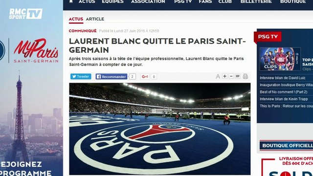 C'est désormais officiel, Laurent Blanc quitte le Paris Saint-Germain