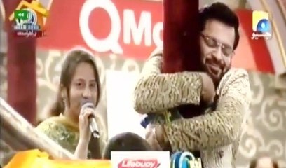 Aamir Liaquat Hugging and Romancing a Pole