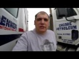 Trucker Rudi 02/08/16 going from dry roads into the snow storm