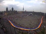 Time Lapse of Huge Rainbow Flag Unfurled in Mexico City Pride