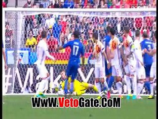 ملخص خاص مباراة "ايطاليا امام اسبانيا"