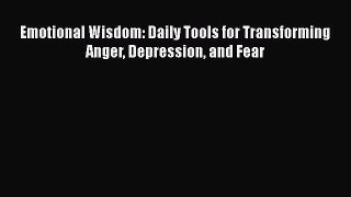 Read Emotional Wisdom: Daily Tools for Transforming Anger Depression and Fear Ebook Free
