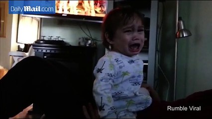Crying baby lets it go at sound of popular Frozen song