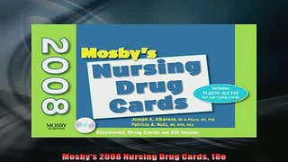 READ book  Mosbys 2008 Nursing Drug Cards 18e  DOWNLOAD ONLINE