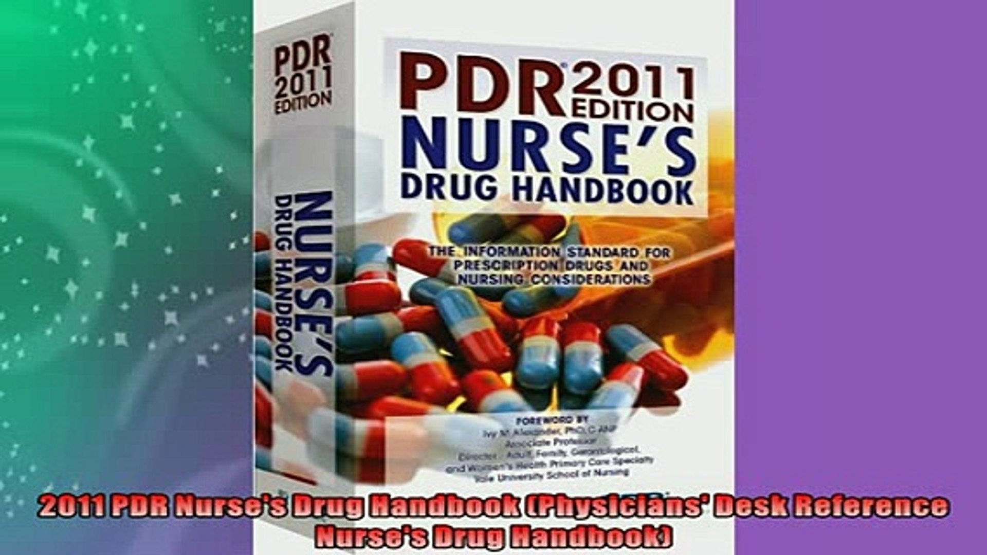 Free Pdf 2011 Pdr Nurses Drug Handbook Physicians Desk Reference