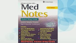 FREE PDF  Med Notes Pocket Drug Guide  FREE BOOOK ONLINE