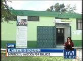 Ministerio de Educación defiende su inacción por seguros