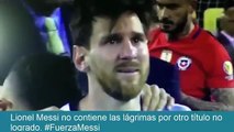 Así fue el llanto de Messi tras la derrota de Argentina en la final de la Copa América