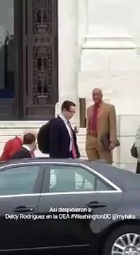 Así despidieron a Delcy Rodríguez en la OEA