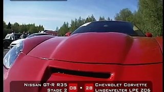 Nissan GT-R HKS GT570 vs Chevrolet Corvette Z06 Supercharged