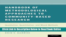 Read Handbook of Methodological Approaches to Community-Based Research: Qualitative, Quantitative,