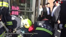 Boy Trapped In Revolving Door In China