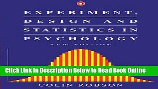 Download Experiment, Design and Statistics in Psychology (Penguin Psychology)  Ebook Online