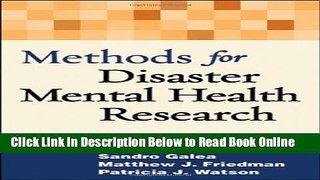 Download Methods for Disaster Mental Health Research  PDF Free