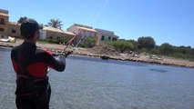 aprender kite en Palma de Mallorca ella dando clases en frances