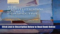 Download The Institutional Logics Perspective: A New Approach to Culture, Structure and Process